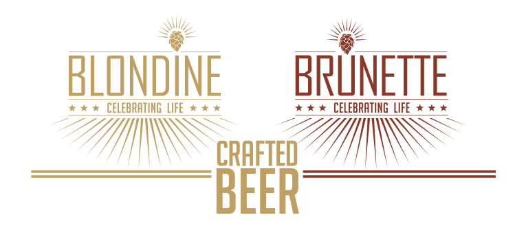 Blondine Brunette Beer Logo